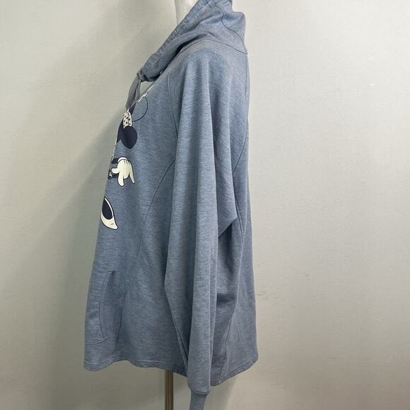 Disney Parks Pullover 1/2 Hoodie sz Extra Large Blue Micky & Minnie 4th of July - Picture 7 of 9